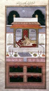Kamrup und Kamalta in ihrer Hochzeitsnacht, aus Dastur-i Himmat (ca. 1755) von Muhammad Murad