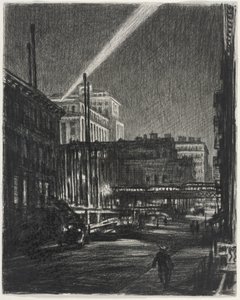 New Yorker Nacht von Muirhead Bone