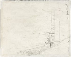 Studie für New York Nacht (Rückseite) von Muirhead Bone