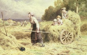 Heuernte, ca. 1860 von Myles Birket Foster