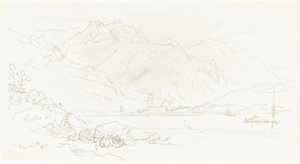 See in einer bergigen Landschaft