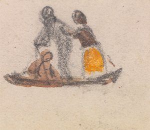 Eine von drei Studien von Gondeln von Myles Birket Foster
