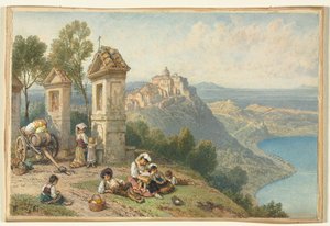 Blick auf Castel Gandolfo, ca. 1870er Jahre