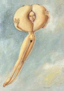Surreal Schwebender Akt