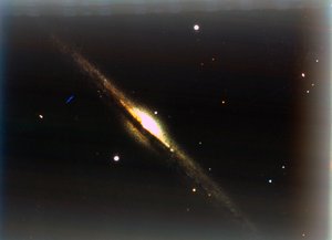 Die Nadelgalaxie in Coma Berenices