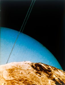 Uranus von Miranda aus gesehen, 1986 von NASA Images
