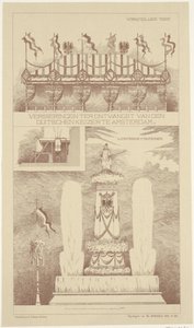 Dekorationen beim Besuch des deutschen Kaisers in Amsterdam, 1891 von NV Drukkerij G.J. Thieme