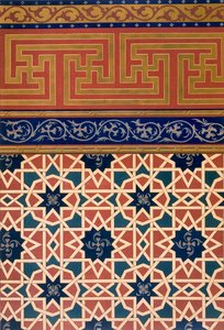 Architektonische Dekoration, Mosaikarbeit, einschließlich Rand, veröffentlicht 1883