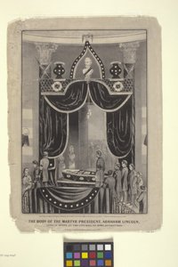Leichnam des Märtyrerpräsidenten Abraham Lincoln von N. and Ives J.M. (1824 95) Currier