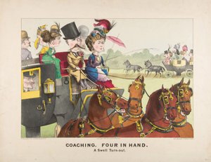 Kutschfahrt – Vier in der Hand – Ein schickes Gespann von Currier and Ives