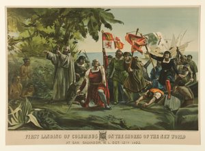 Erste Landung von Kolumbus an den Ufern der Neuen Welt