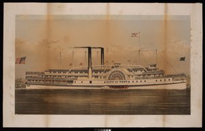 Raddampfer City of Troy Citizens Line Troy und Saratoga
