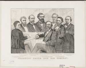Präsident Hayes und sein Kabinett, ca. 1877