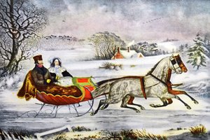 Die Straße, Winter von Currier and Ives