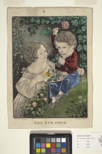 Die zwei Haustiere von N. and Ives J.M. (1824 95) Currier