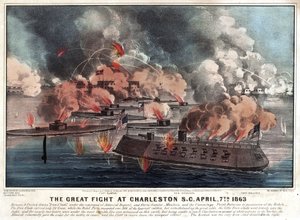 Der große Kampf in Charleston S.C. am 7. April 1863