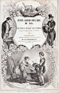 Frontispiz von „Kleine Alben zum Lachen Nummer 25. Sie schrieben uns aus Paris. Zweiter Teil“, 1850 (Gravur) von Nadar