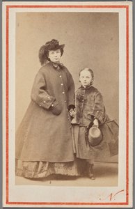 Porträt von Jadwiga Garczyńska, geborene Pruszak (1834-1917), mit ihrer Tochter von Nadar
