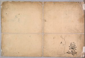 Zwei Elefanten kämpfen in einem Hof vor Muhammad Shah von Nainsukh