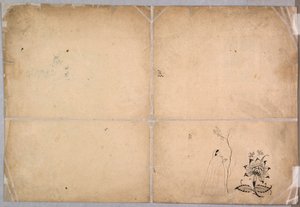 Zwei Elefanten kämpfen in einem Hof vor Muhammad Shah von Nainsukh