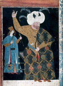 Osmanisches Reich: Porträt von Sultan Selim II, genannt der Betrunkene oder Sari der Blonde, Aquarell zugeschrieben Reis Haydar Nakkep dit Nigari, Istanbul, Topkapi Seray von Nakkep called Nigari Reis Haydar