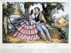 Liebespaar: die 4 Lieben - von Thomas, ca. 1852