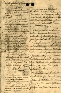 Notiz von General Bonaparte, 13. September 1795, 1921