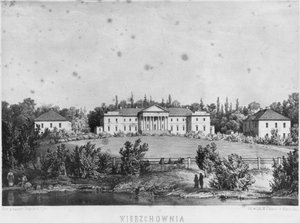 Das Schloss von Wierzchownia, Residenz der Gräfin Evelina Hanska, Ehefrau des französischen Schriftstellers Honore de Balzac