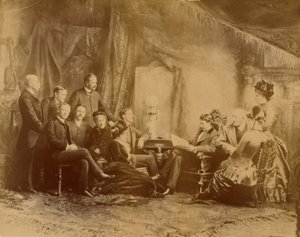[Die Lesung des Stücks, die Schauspieler und Schauspielerinnen der Daly Company] von Napoleon Sarony