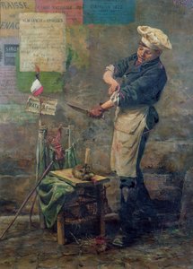 Rattenverkäufer während der Belagerung von Paris, 1870 von Narcisse Chaillou