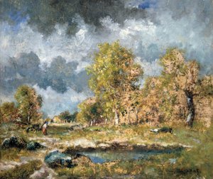 Der Teich, Mitte 19. Jahrhundert von Narcisse Virgile Diaz de la Peña
