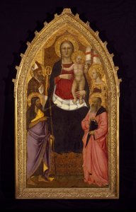 Madonna und Kind auf dem Thron mit den Heiligen Zenobius, Johannes der Täufer, Reparata und Johannes der Evangelist von Nardo di Cione