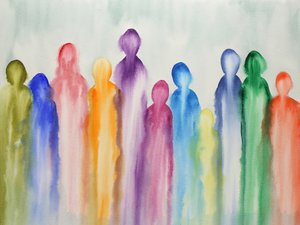 Bunte abstrakte Figuren von Natalie Bruns