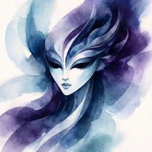 Ätherische Blaue Maske