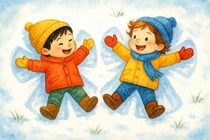 Fröhliche Schneeengel von Natalie Bruns