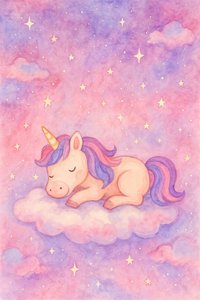 Magisches schlafendes Einhorn von Natalie Bruns