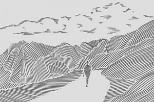 Minimalistischer Bergpfad von Natalie Bruns