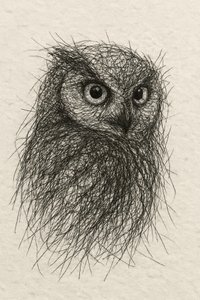 Gekritzelter Eulenblick von Natalie Bruns