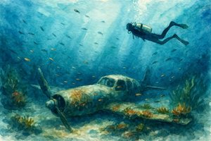 Unterwasser-Flugzeugwrack von Natalie Bruns