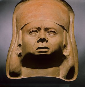 Moche-Tonform zur Herstellung einer Keramik eines Männerporträts