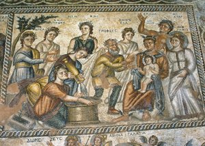 Römisches Mosaik in der Villa Haus des Aion