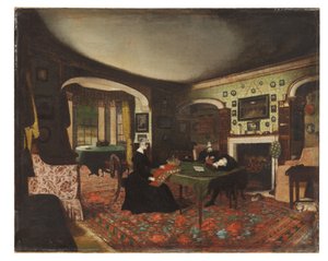 Der Reverend Charles Crawley schläft beim Schreiben seiner Predigt ein von Nathan Hughes