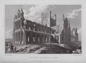 Nordostansicht von Whitby Abbey von Nathaniel (after) Whittock