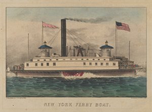 New Yorker Fährboot, ca. 1860-65 von Currier and Ives
