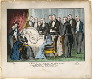 Tod von General Zachary Taylor von Nathaniel Currier