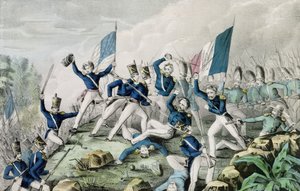 Sturm auf die Höhen von Cerro Gordo, 1847 von Nathaniel Currier