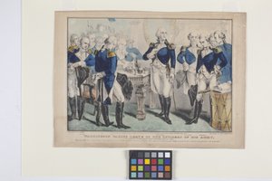 Washington verabschiedet sich von den Offizieren seiner Armee
