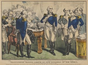 Washington verabschiedet sich von den Offizieren seiner Armee im Francis
