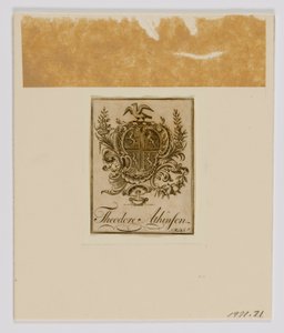 Theodore Atkinson Exlibris von Nathaniel Hurd