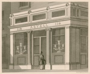 Ladenfront für Astell, Wein- und Spirituosenlager, Grafton Street, Tottenham Court Road